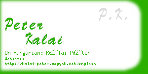 peter kalai business card